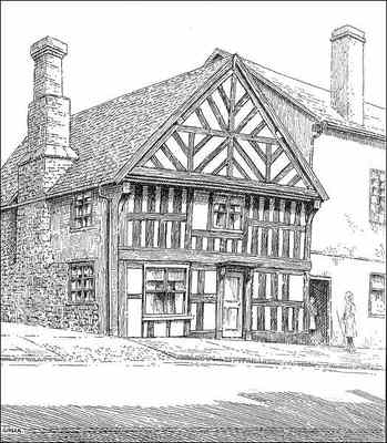 Bishops Castle, timbered house, Shropshire