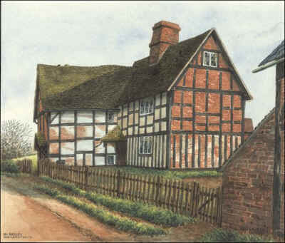 Beoley, timbered house, Worcestershire