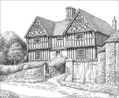 Boningale, timbered house, Shropshire