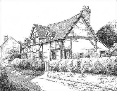 Catherine de Barnes, cottages, Warwickshire