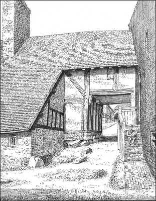 Coleshill, courtyard, Warwickshire