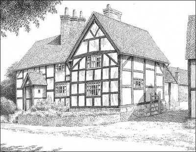 Hampton in Arden, timbered house, Warwickshire
