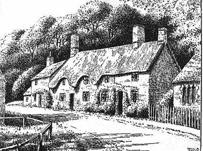 Idlicote, cottages, Warwickshire