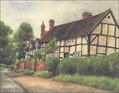 Knowle, cottages, Warwickshire