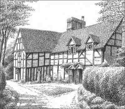 Knowle, timbered house, Warwickshire