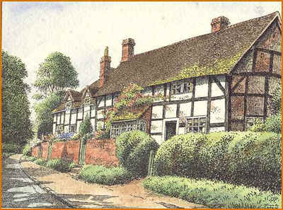 Knowle, cottages, Warwickshire