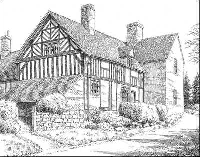 Nether Whitacre, cottage, Warwickshire