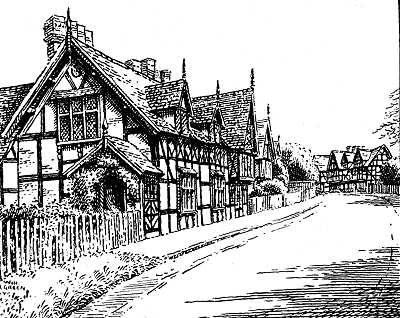 Ombersley, timbered house, Worcestershire