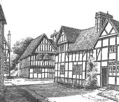 Ombersley, timbered house, Worcestershire