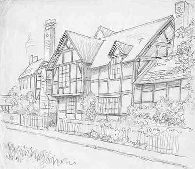 Orleton, timbered house, Herefordshire