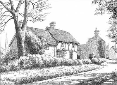Tanworth in Arden, cottages, Warwickshire
