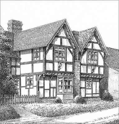 Weobley, timbered house, Herefordshire