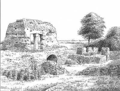 Wroxeter, Uriconium, Roman Basilica, baths, Shropshire